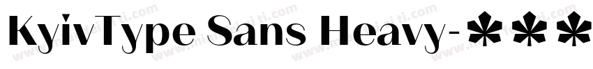 KyivType Sans Heavy字体转换